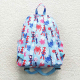 Cartoon spider blue backpack for children