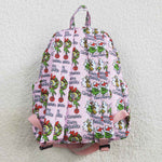 Merry christmas cartoon pink backpack