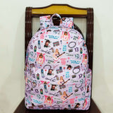 BA0238   toddler backpack 1989 singer print print baby  gift preschool bag