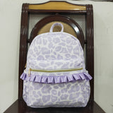 BA0239   toddler backpack purple leopard print baby  gift preschool bag