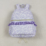 BA0239   toddler backpack purple leopard print baby  gift preschool bag