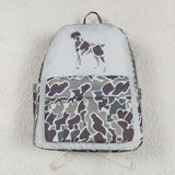 BA0268   toddler backpack embroidery hunting dog baby  gift preschool bag