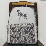 BA0268   toddler backpack embroidery hunting dog baby  gift preschool bag