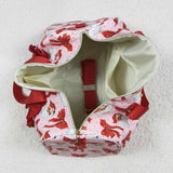 BA0306   Tote bag santa print girls Christmas bag handbag