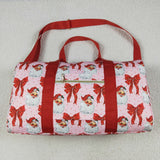 BA0306   Tote bag santa print girls Christmas bag handbag