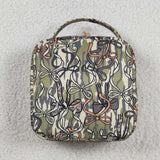 BA0393   baby bag bows print baby girl  lunch box  bag