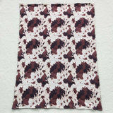 Brown print newborn fleece swaddle blanket