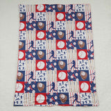 Baseball patchwork pateern infants red blanket