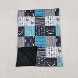 BL0074 baby blanket wild free print minky blanket