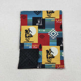 BL0078 baby blanket cowboy aztec print baby boy blanket