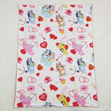 BL0116 baby newborn cartoon dog print valentines day blanket