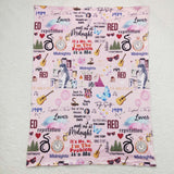 BL0124 baby newborn 1989 singer  baby blanket