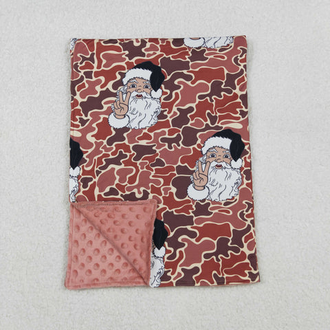 BL0162   baby blanket santa camo baby minky blanket
