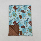 BL0175   baby blanket cowboy baby minky  blanket