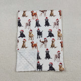 BL0176  baby blanket dog baby minky christmas blanket