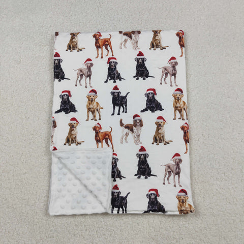 BL0176  baby blanket dog baby minky christmas blanket