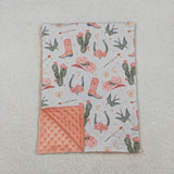 BL0177  baby blanket cowboy boots baby minky  blanket