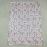 BL0191  baby blanket  bows baby girl minky blanket