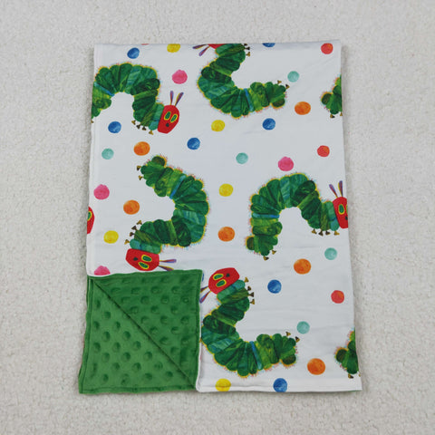 BL0202  baby caterpillar print baby boy blanket