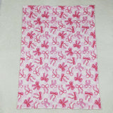 BL0206   baby pink bows print baby girl blanket