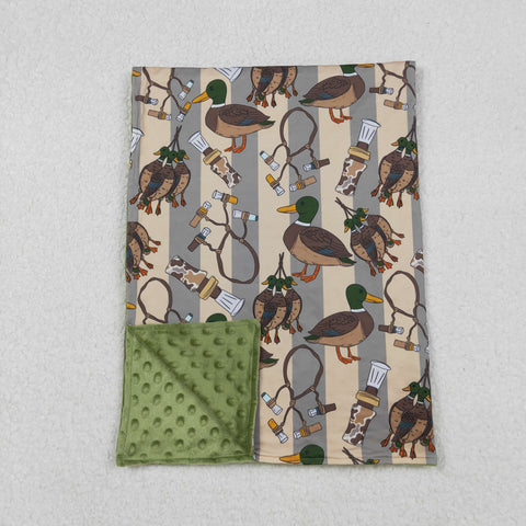 BL0211   baby blanket mallard print baby boy blanket