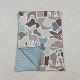 BL0212  baby blanket hunting print baby boy blanket
