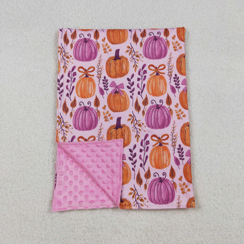 BL0216 baby blanket pumpkin print baby girl blanket