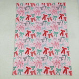 BL0218  baby blanket  bows print baby girl blanket
