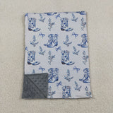 BL0229 baby blanket bows print baby girl blanket