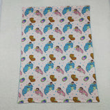 BL0230   baby cartoon dino print baby blanket