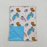 BL0230   baby cartoon dino print baby blanket