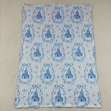 BL0247   baby castle print blanket baby blanket
