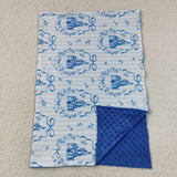 BL0247   baby castle print blanket baby blanket