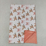 BL0248 baby mallard print blanket baby girl blanket