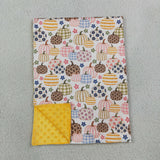 BL0252   baby pumpkin print blanket baby blanket