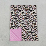 BL0254 baby girl bat print blanket baby halloween blanket