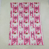 BL0255  baby girl santa print blanket baby christmas blanket