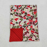 BL0257  baby girl santa print blanket baby christmas blanket