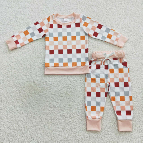 BLP0306 Little kids long sleeve two pieces plaid outfit-promotion 2024.12.21