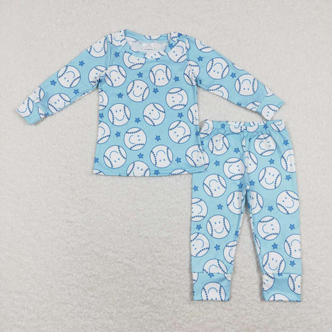 BLP0424 toddler boy clothes softball boy winter pajamas set