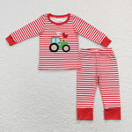 BLP0438   toddler boy clothes heart tractor boy valentines day outfit