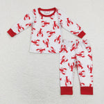 BLP0441 baby boy clothes crawfish boys winter pajamas