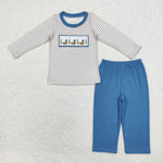 BLP0456 baby clothes embroidery mallard  toddler boy  winter set