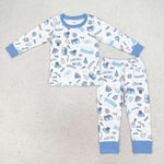 BLP0470 toddler boy clothes happy birthday boy winter pajamas outfit