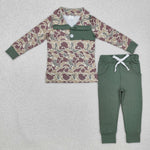 BLP0491   toddler boy clothes green camo boy winter outfit