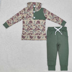 BLP0491   toddler boy clothes green camo boy winter outfit