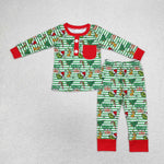 BLP0507 3-6M to 7-8T toddler boy clothes cartoon boy christmas winter pajamas outfit