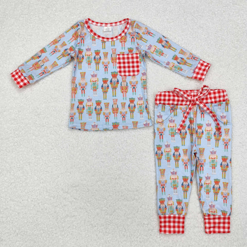 BLP0521 Bamboo  toddler boy clothes boy christmas pajamas set