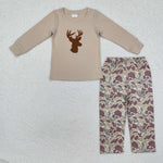 BLP0530  toddler boy clothes embroidery deer camo hunting clothes boy winter outfit