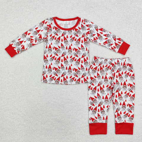 BLP0558 Bamboo  toddler boy clothes  angel boy winter christmas pajamas set